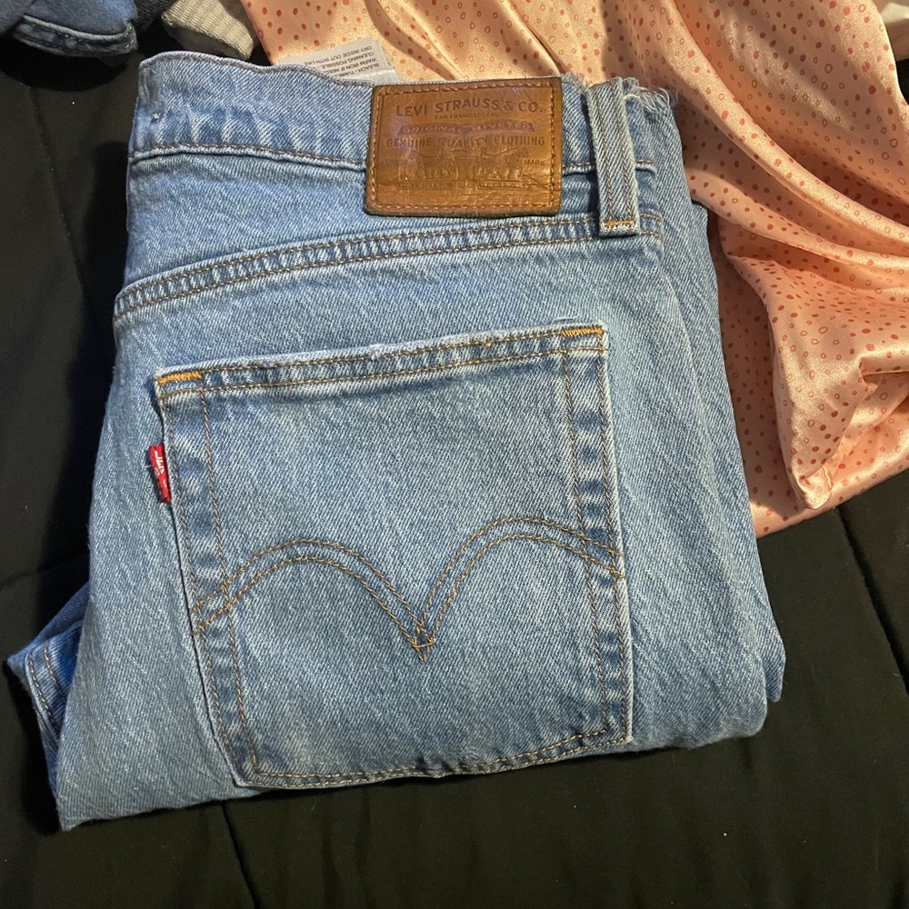 Levi Strauss Womens Petite Jeans Wide Leg